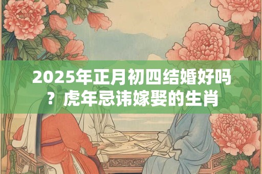 2025年正月初四结婚好吗?虎年忌讳嫁娶的生肖 2025年正月初四结婚好吗?虎年忌讳嫁娶的生肖