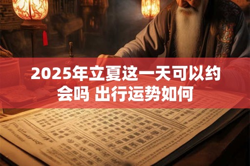 2025年立夏这一天可以约会吗 出行运势如何