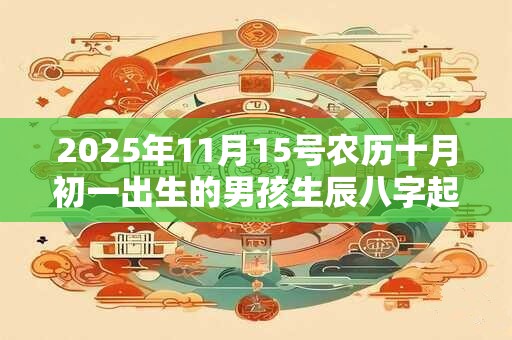 2026年11月15号农历十月初一出生的男孩生辰八字起名