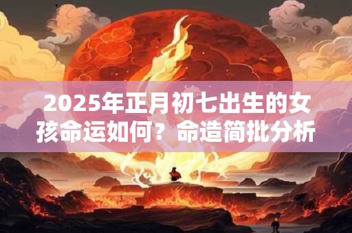 2026年正月初七出生的女孩命运如何？命造简批分析！
