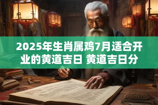 2025年生肖属鸡7月适合开业的黄道吉日 黄道吉日分析