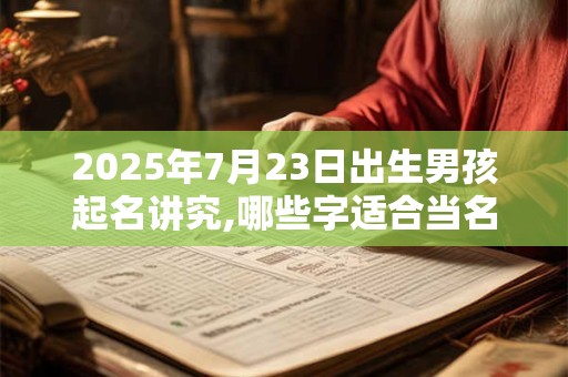2025年7月23日出生男孩起名讲究,哪些字适合当名字
