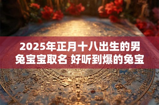 2025年正月十八出生的男兔宝宝取名 好听到爆的兔宝宝名字