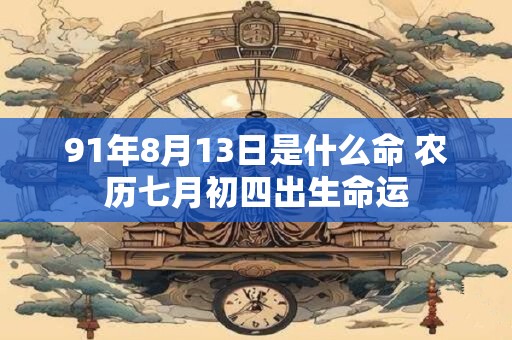 91年8月13日是什么命 农历七月初四出生命运