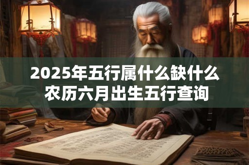 2025年五行属什么缺什么 农历六月出生五行查询