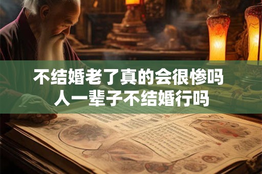 不结婚老了真的会很惨吗 人一辈子不结婚行吗