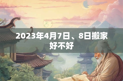 2023年4月7日、8日搬家好不好