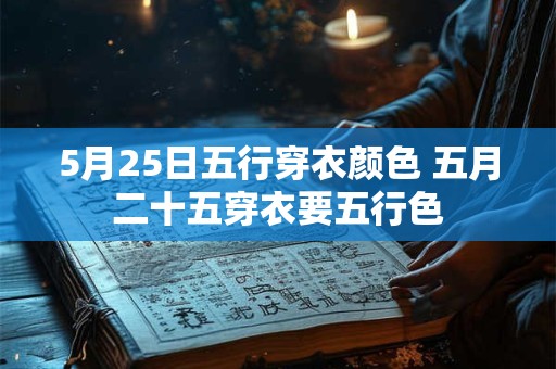 5月25日五行穿衣颜色 五月二十五穿衣要五行色