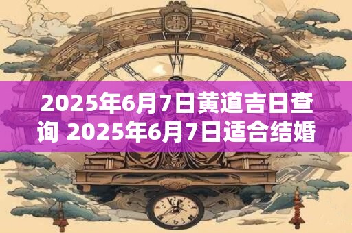 2025年6月7日黄道吉日查询 2025年6月7日适合结婚吗