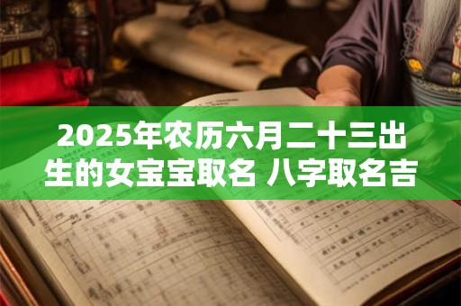 2025年农历六月二十三出生的女宝宝取名 八字取名吉利的名字 2025年农历六月二十三出生的女宝宝取名 八字取名吉利的名字