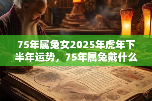 75年属兔女2025年虎年下半年运势，75年属兔戴什么招财？