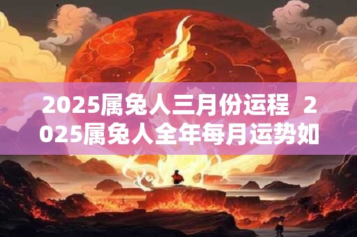 2025属兔人三月份运程 2025属兔人全年每月运势如何 2025属兔人三月份运程 2025属兔人全年每月运势如何