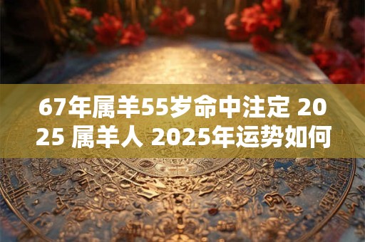 67年属羊55岁命中注定 2025 属羊人 2025年运势如何
