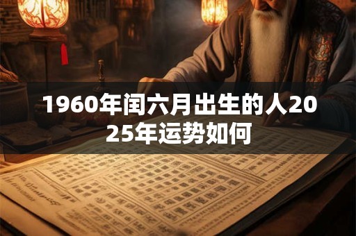 1960年闰六月出生的人2025年运势如何