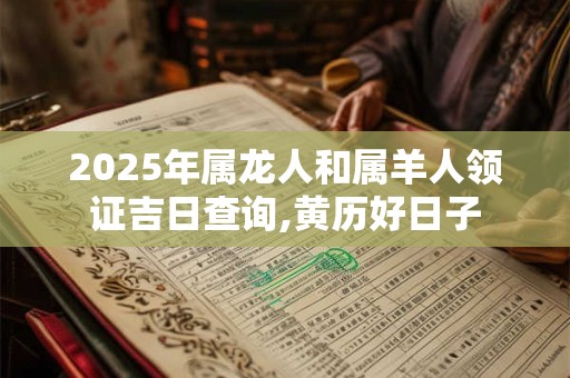 2025年属龙人和属羊人领证吉日查询,黄历好日子