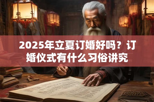 2025年立夏订婚好吗？订婚仪式有什么习俗讲究