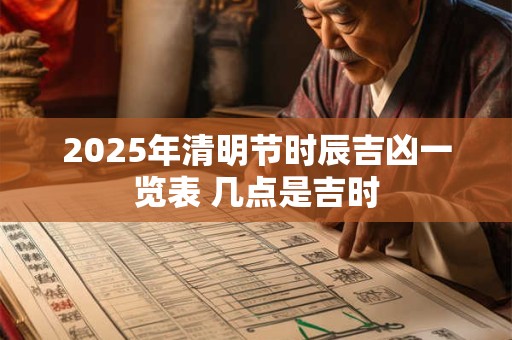 2025年清明节时辰吉凶一览表 几点是吉时