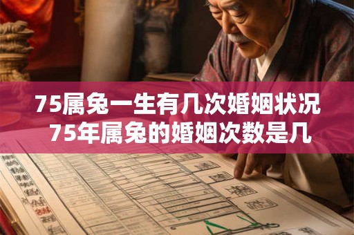 75属兔一生有几次婚姻状况 75年属兔的婚姻次数是几次