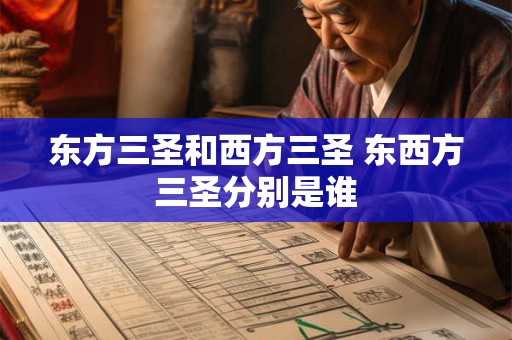 东方三圣和西方三圣 东西方三圣分别是谁