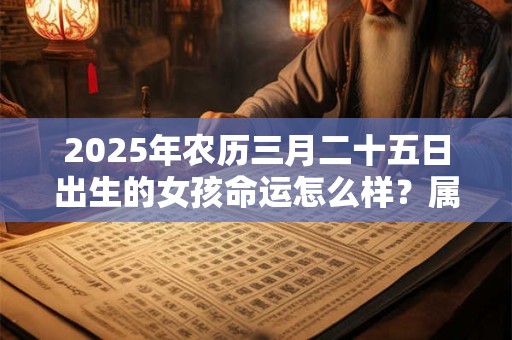 2025年农历三月二十五日出生的女孩命运怎么样？属于什么命？
