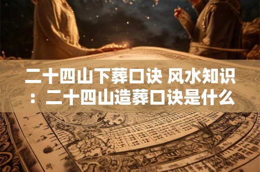 二十四山下葬口诀 风水知识：二十四山造葬口诀是什么意思