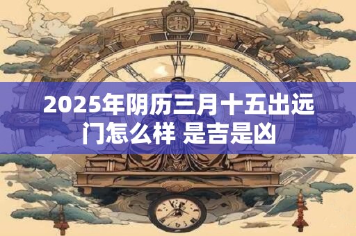 2025年阴历三月十五出远门怎么样 是吉是凶
