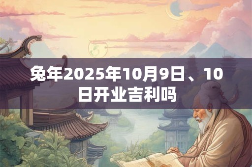 兔年2025年10月9日、10日开业吉利吗