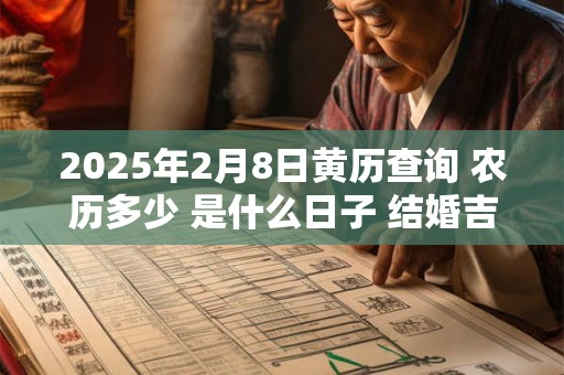 2025年2月8日黄历查询 农历多少 是什么日子 结婚吉时