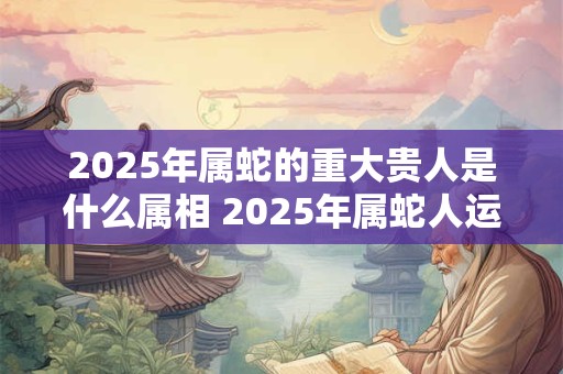 2025年属蛇的重大贵人是什么属相 2025年属蛇人运势
