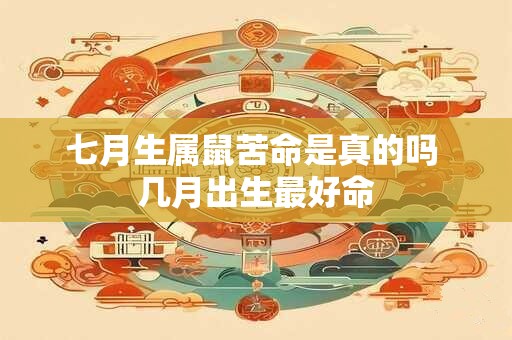 七月生属鼠苦命是真的吗 几月出生最好命