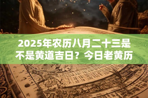 2025年农历八月二十三是不是黄道吉日?今日老黄历如何? 2025年农历八月二十三是不是黄道吉日?今日老黄历如何?