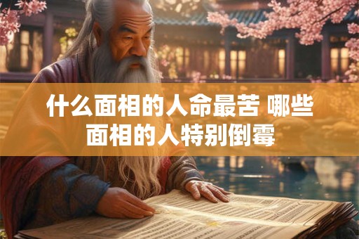 什么面相的人命最苦 哪些面相的人特别倒霉