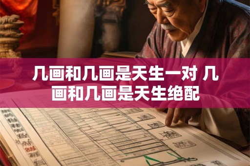 几画和几画是天生一对 几画和几画是天生绝配