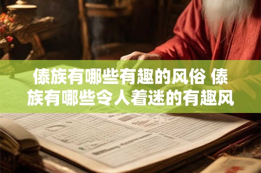傣族有哪些有趣的风俗 傣族有哪些令人着迷的有趣风俗