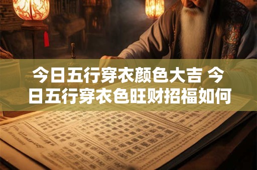 今日五行穿衣颜色大吉 今日五行穿衣色旺财招福如何