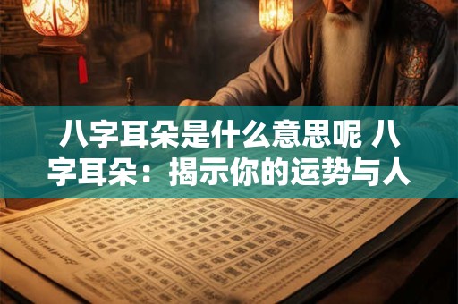 八字耳朵是什么意思呢 八字耳朵:揭示你的运势与人生奥秘 八字耳朵是什么意思呢 八字耳朵:揭示你的运势与人生奥秘