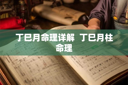 丁巳月命理详解  丁巳月柱命理