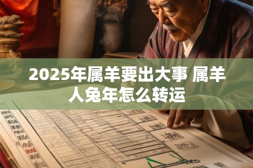2025年属羊要出大事 属羊人兔年怎么转运 2025年属羊要出大事 属羊人兔年怎么转运