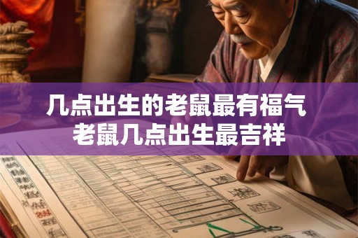 几点出生的老鼠最有福气 老鼠几点出生最吉祥