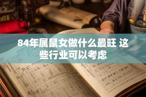 84年属鼠女做什么最旺 这些行业可以考虑
