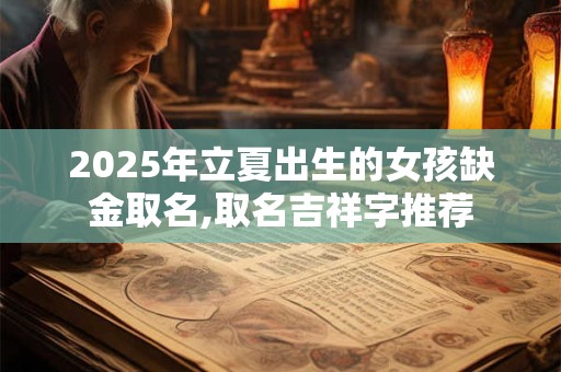 2026年立夏出生的女孩缺金取名,取名吉祥字推荐