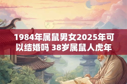 1984年属鼠男女2025年可以结婚吗 38岁属鼠人虎年结婚要注意什么