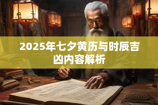 2025年七夕黄历与时辰吉凶内容解析 2025年七夕黄历与时辰吉凶内容解析