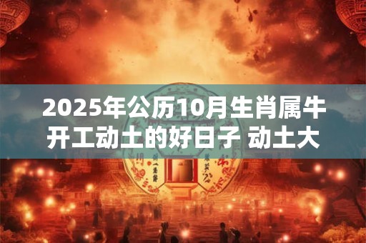 2025年公历10月生肖属牛开工动土的好日子 动土大吉日