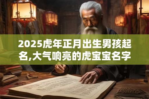 2025虎年正月出生男孩起名,大气响亮的虎宝宝名字
