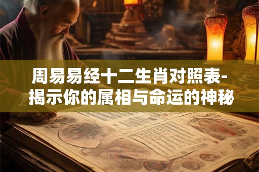 周易易经十二生肖对照表- 揭示你的属相与命运的神秘关系! 周易易经十二生肖对照表- 揭示你的属相与命运的神秘关系!