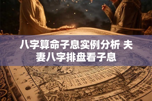 八字算命子息实例分析 夫妻八字排盘看子息