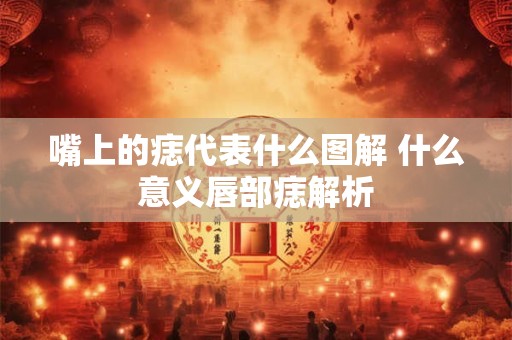 嘴上的痣代表什么图解 什么意义唇部痣解析