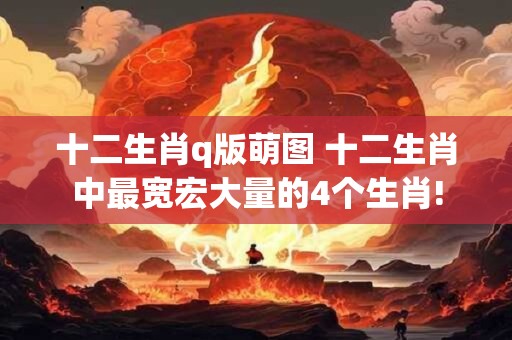 十二生肖q版萌图 十二生肖中最宽宏大量的4个生肖!