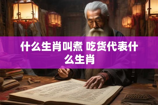 什么生肖叫煮 吃货代表什么生肖